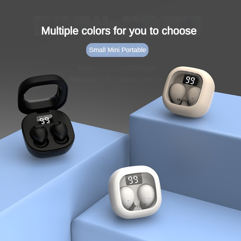 Mini Invisible Earphones Wireless Bluetooth In-Ear Headphone Noise Cancelling Earbuds HIFI Music Headset With Mic