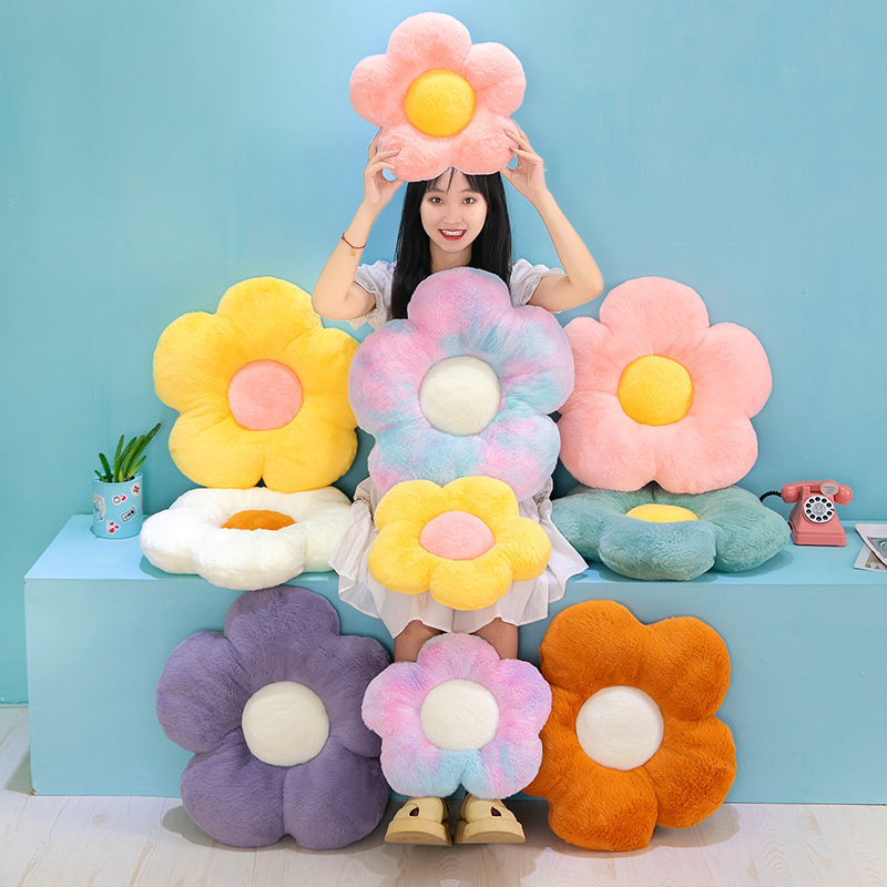 35cm/50cm Sofa Cushions Flower Throw Pillow Ultra Soft Stuffed Office Chair Cushion Bedroom Soft Floor Pad Living Room Decor