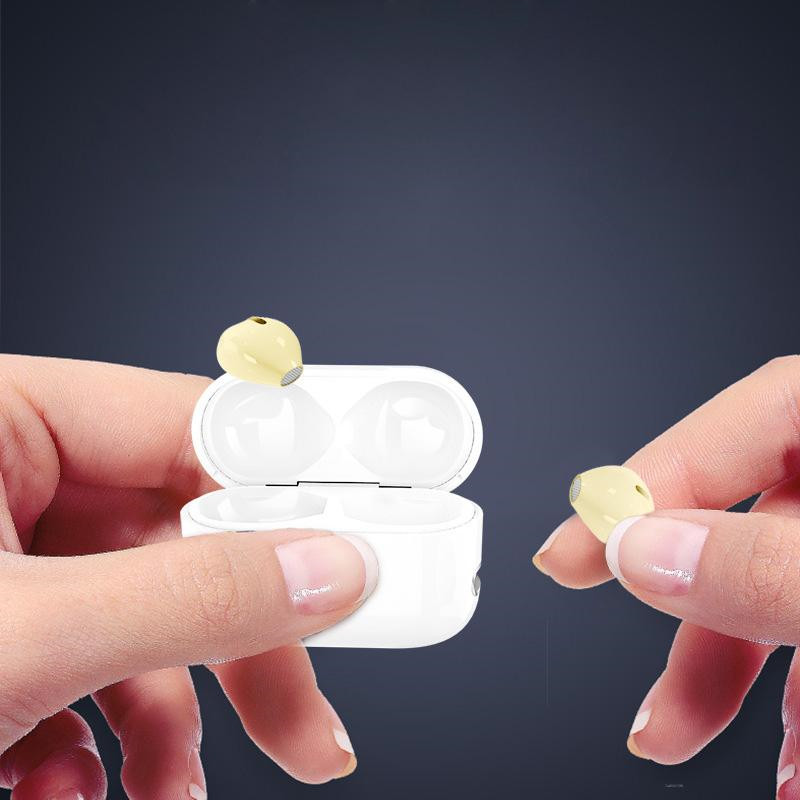 TWS Wireless Invisible Bluetooth Headset Mini Semi-In-Ear x6 No Pain Micro Mono/Twin Earphones with Mic Sleep Headphones