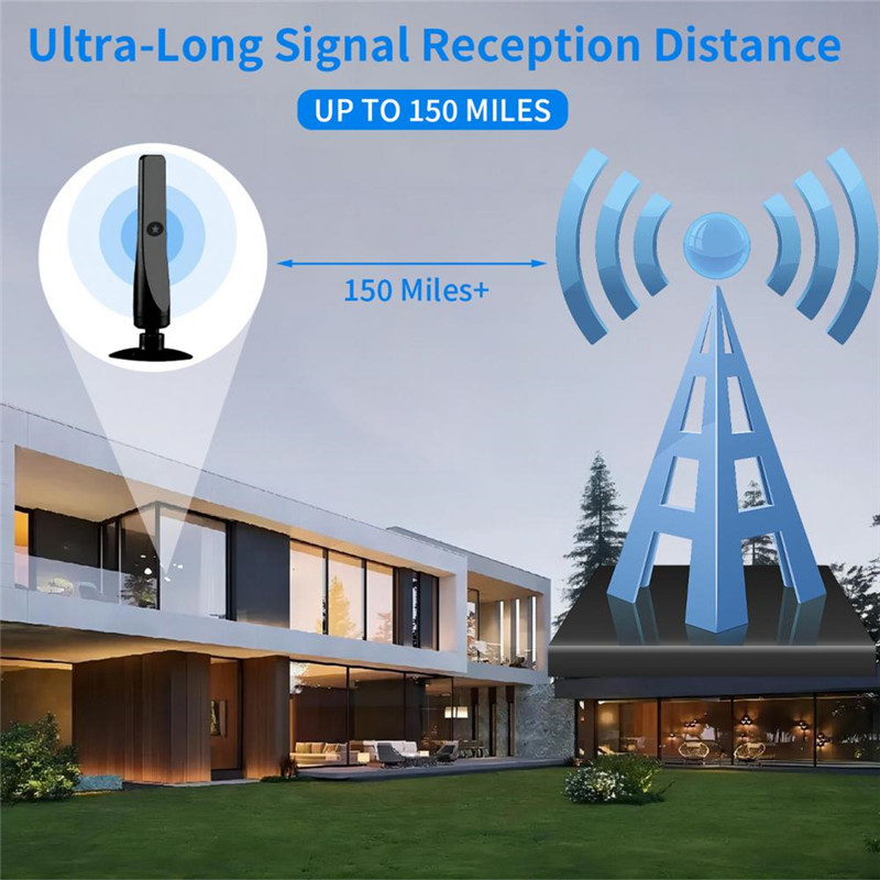 1080P HD Smart TV Antenna HD Receiver 25dBi 50 Miles Digital HDTV Booster Indoor Aerial Indoor HDTV Signal Receiver Amplifier