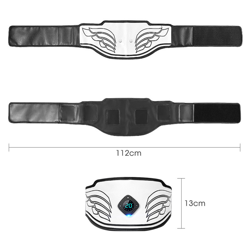 Muscle Stimulator EMS Abdominal Belt Trainer LCD Display Abs Fitness Training Home Gym Weight Loss Body Slimming Belly Training