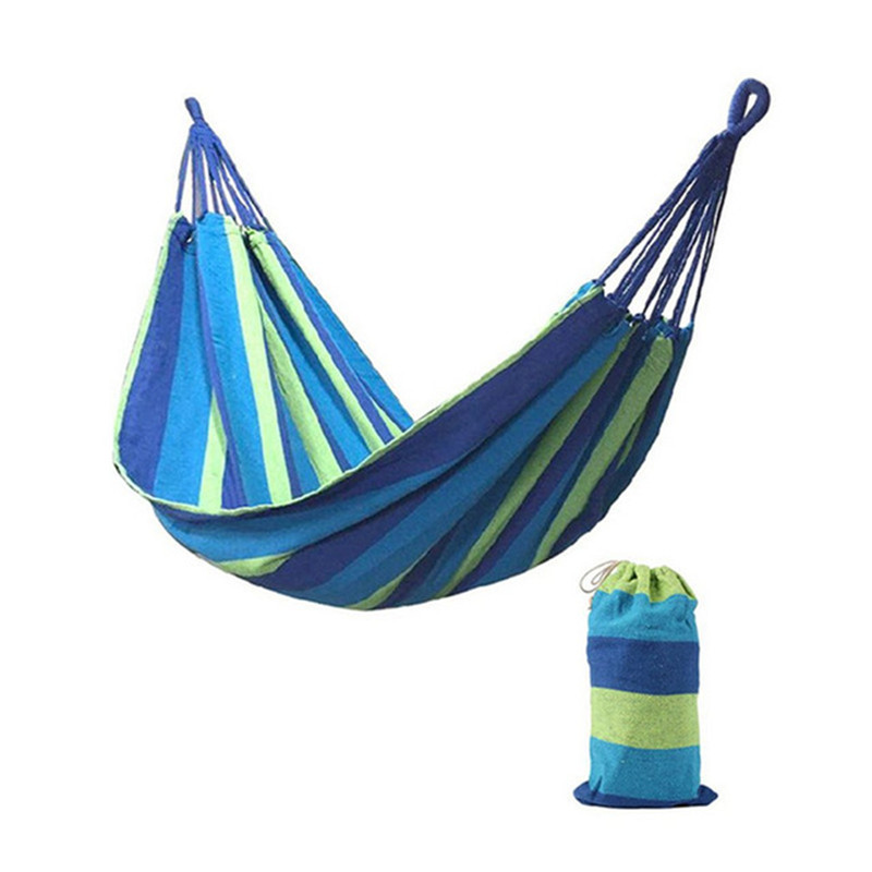 Camping Hammock Canvas Swing Bed Outdoor Backpacking Travel Survival Sleeping Bed Terrace Porch Hanging Chair 190*80cm