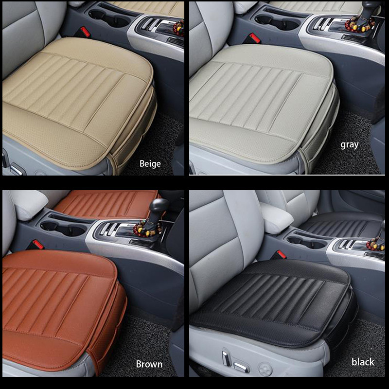 PU Leather Car Front Seat Cover Four Seasons Anti Slip Mat Car Single Seat Cushion Cover Universal Auto Chair Pad Car Styling