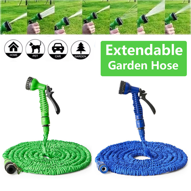 Expandable Flexible Garden Water Pipe Watering Spray for Car Wash Cleaning Irrigation System Watering Kit Hose 75FT-125FT