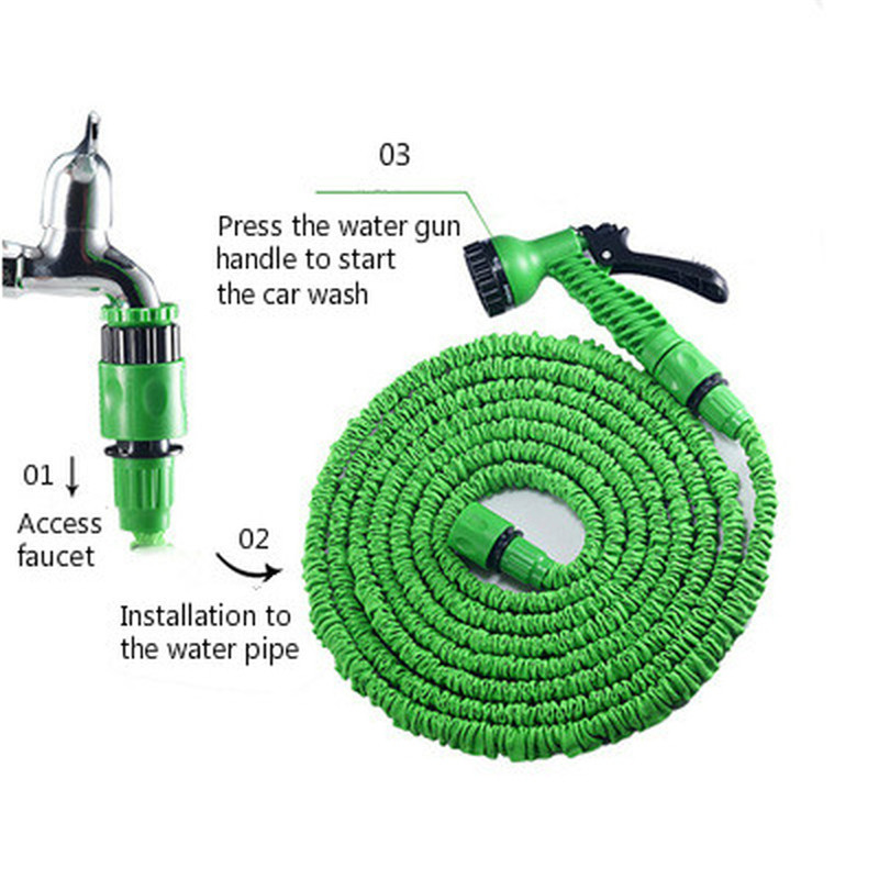 Expandable Flexible Garden Water Pipe Watering Spray for Car Wash Cleaning Irrigation System Watering Kit Hose 75FT-125FT