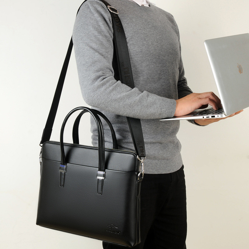 Fashion Shoulder Bag Men Briefcase PU Leather Men Office Tote Business Laptop Handbag Luxury Brand Male Messenger Bags