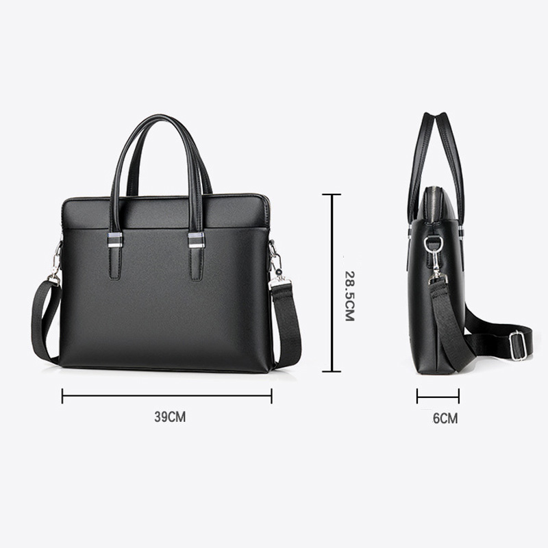 Fashion Shoulder Bag Men Briefcase PU Leather Men Office Tote Business Laptop Handbag Luxury Brand Male Messenger Bags