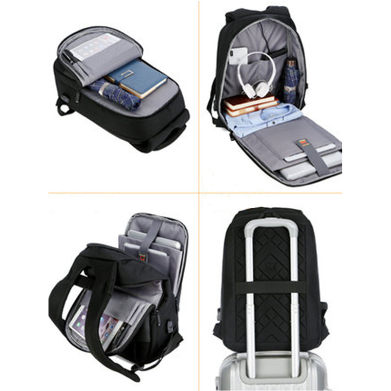 Men Notebook Backpacks Male 15.6 Inch Laptop Backpack Fashion Student Bagpack Waterproof Business USB Charging Travel Bag