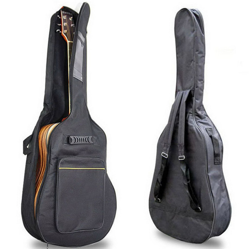 Guitar Carrying Bag Waterproof Two Front Pockets Adjustable Shoulder Straps Protective Classical Acoustic Guitar Backpack Cover