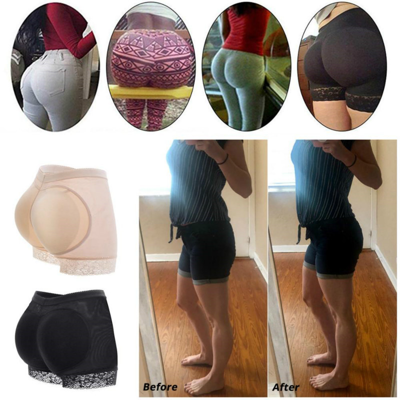 Fashion Women High Waist Control Panties Hip Butt Lifter Body Shaper Slimming Underwear Seamless Lace Padded Bum Pants Clothes