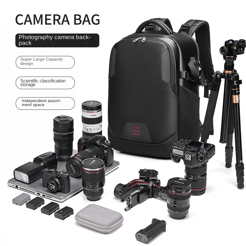 Large Capacity Camera Backpack Waterproof Photo Bag Professional Outdoor Drone Backpack For Canon Nikon SLR Lens Tripod Bag