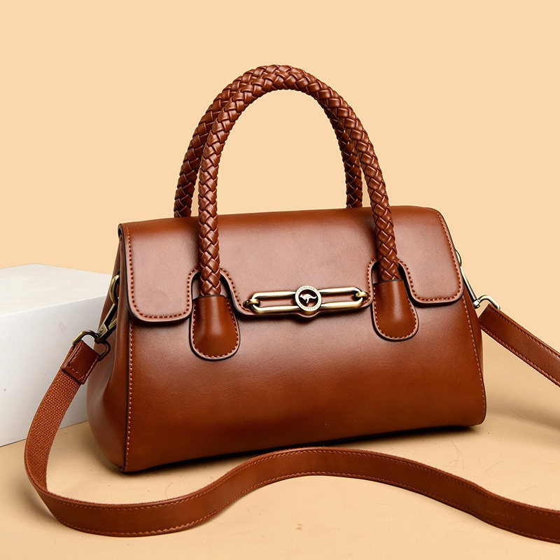 High Quality Leather Women's Handbag Top-Handle Bags Female Purse and Handbag Messenger Commuter Ladies Shoulder Crossbody Bag