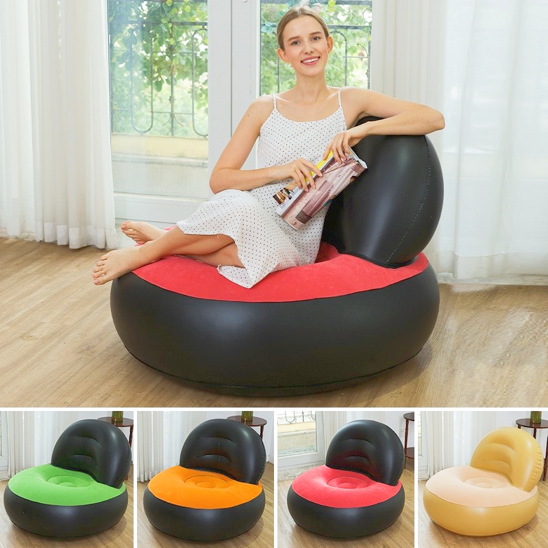Camping Lounge Chair Portable Blow up Couch Inflatable Sofa Air Chair Camping Furniture Folding Lazy Sofa for Indoor Outdoor