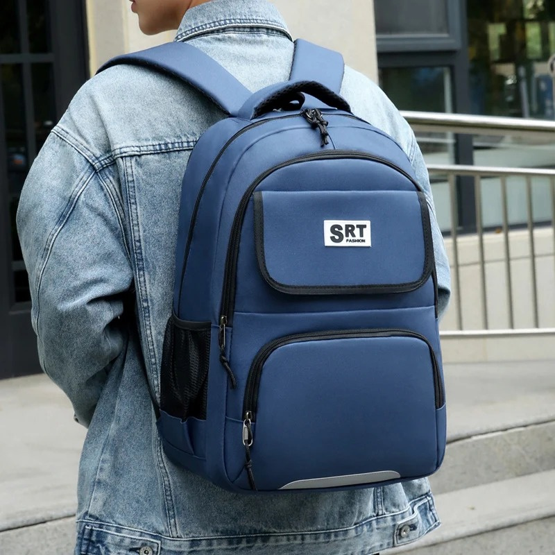 Backpacks New Oxford Waterproof Reflective Stripe Rucksack Laptop Bag Casual Travel Backpack Luminous Student Schoolbag