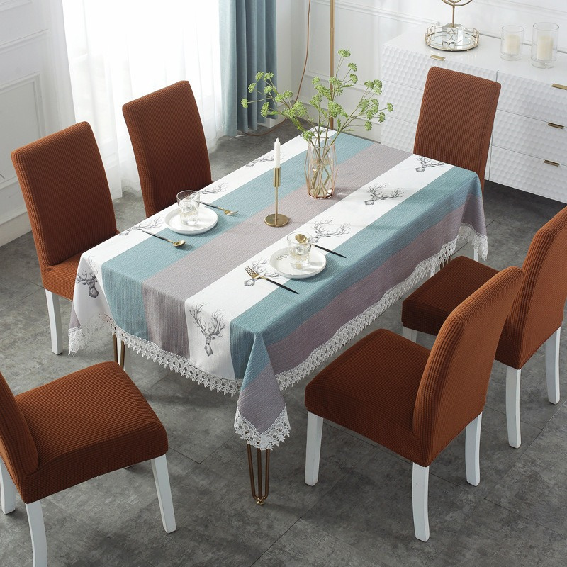 Jacquard Chair Cover for Dining Room Stretch Banquet Dining Dust Chair Cover Hotel Slipcover Elastic Spandex Kitchen Chair Cover