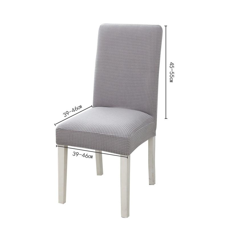Jacquard Chair Cover for Dining Room Stretch Banquet Dining Dust Chair Cover Hotel Slipcover Elastic Spandex Kitchen Chair Cover