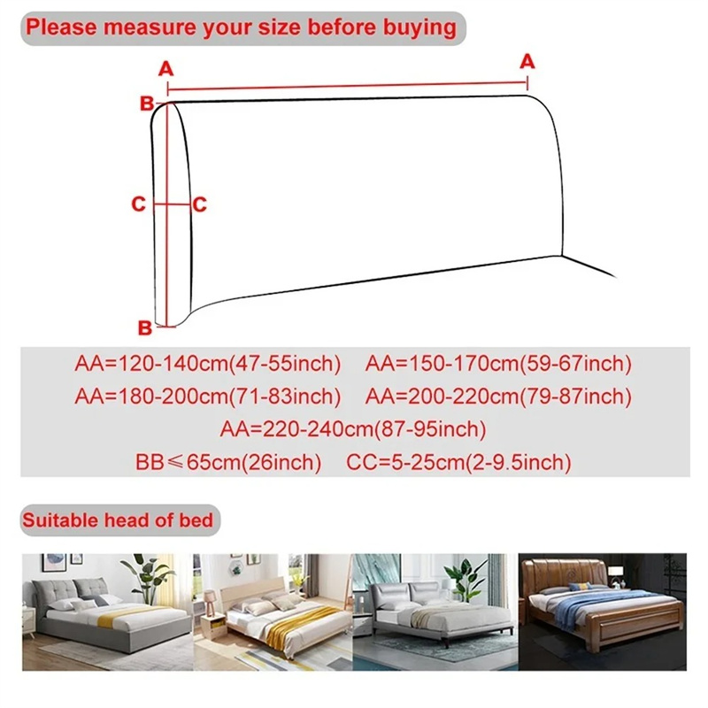 Simple And Modern Headboard Cover Bed Head Covers Thicken Elastic Bed Cover Back Protection Dust Cover For Home Hotel Bed Room