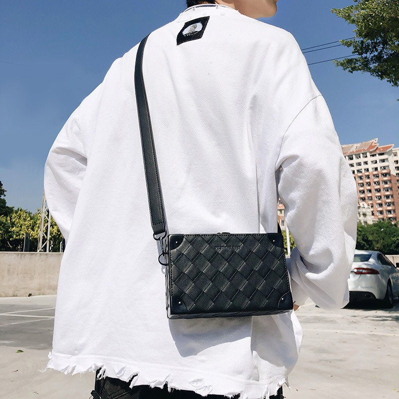 Designer Lock Buckle Box Shape Bag Fashion Men Women Small Square Shoulder Crossbody Bag PU Leather Mini Phone Bag Purse