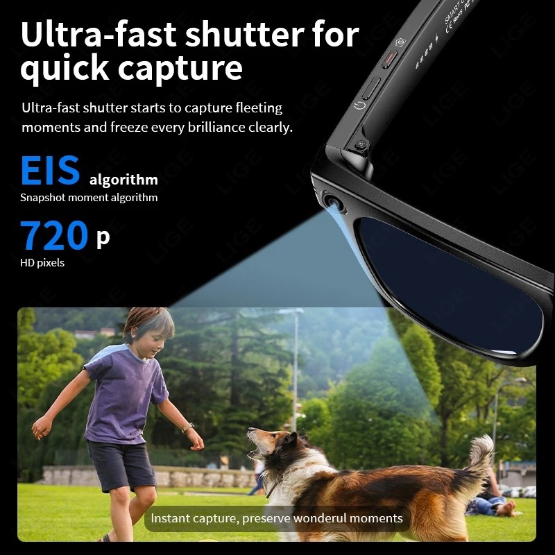 New Smart Glasses Recording Videos AI Photo Recognition Answer Translation Bluetooth Call glasses Outdoor Sports Sunglasses