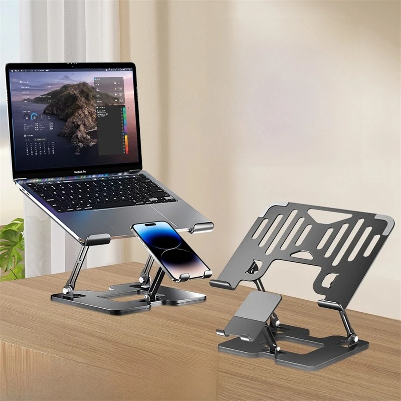 Carbon Steel Laptop Holder Ergonomic Foldable Heat Dissipation Cooling Notebook Bracket Adjustable Tablet Stand Phone Holder