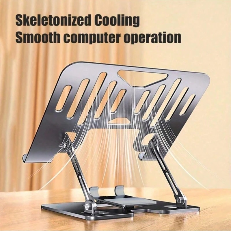 Carbon Steel Laptop Holder Ergonomic Foldable Heat Dissipation Cooling Notebook Bracket Adjustable Tablet Stand Phone Holder