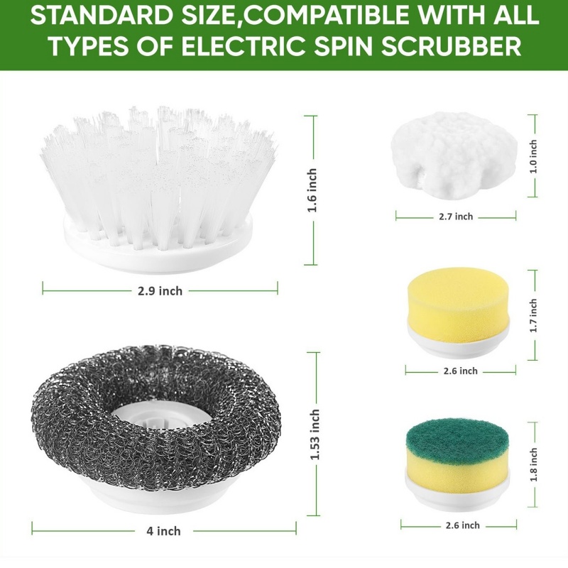 5in1 Electric Spin Scrubber Electric Cleaning Brush Cordless Power Scrubber with Replaceable Brush Heads Handheld Power Scrubber