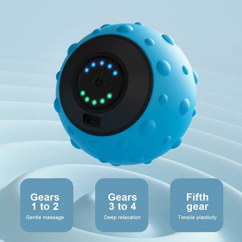Electric Massage Ball Trigger Point Fascia Ball USB Rechargeable Finger Training Ball 5 Gear Ergonomic for Stress Relief