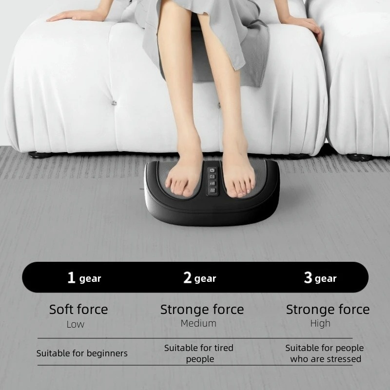 Electric Foot Massager Hot Compress Shiatsu Deep Kneading Therapy Relief Chronic Pain Muscle Tension Relaxing Health Care Device