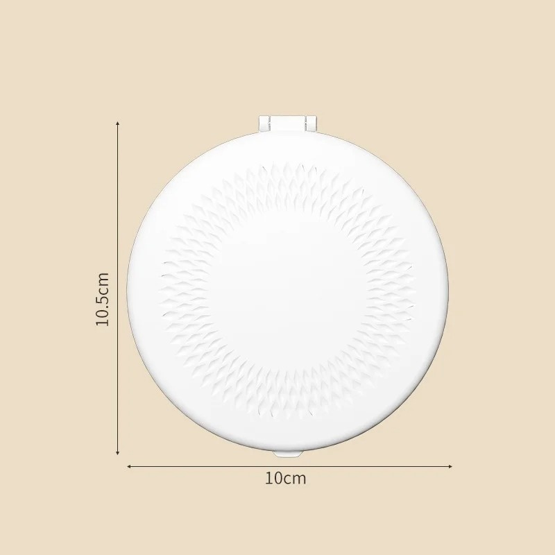 Rechargeable Mini Round Vanity Led Mirror Portable Fold Magnifying Double Side Pocket Cosmetic Mirror Dimmable Led Makeup Mirror
