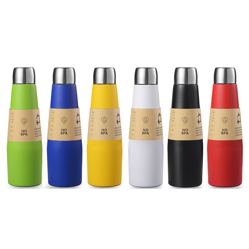 532ml/18oz Stainless Steel Vacuum Insulated Water Bottle Cola Shape Thermos Cup Bottle 6-12 Hours Cold Hot Travel Sport Flask