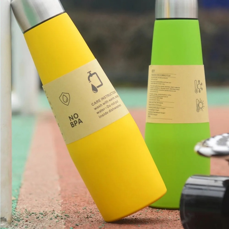 532ml/18oz Stainless Steel Vacuum Insulated Water Bottle Cola Shape Thermos Cup Bottle 6-12 Hours Cold Hot Travel Sport Flask
