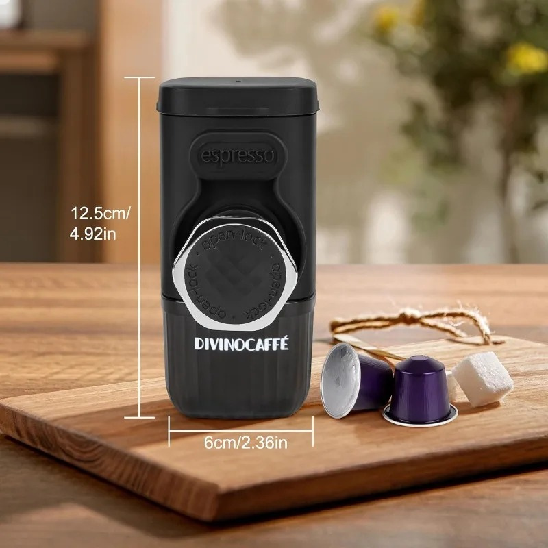 Portable Hand Pressed Capsule Coffee Maker Italian Coffee Machine Concentrator Small Outdoor Capsule Machine Espresso Maker