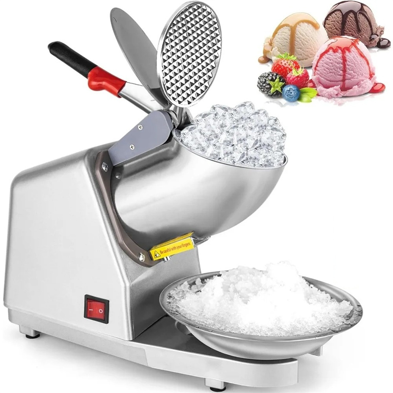 Electric Ice Crusher Shaved Ice Machine Upgrade Commercial Ice Machine Household Small Double-knife High-power Smoothie Machine