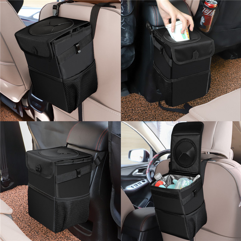 Portable Folding Car Organizer Storage Bag Car Trash Bin Cans Waterproof Oxford Cloth Garbage Holder Rubbish Cases Car Interior