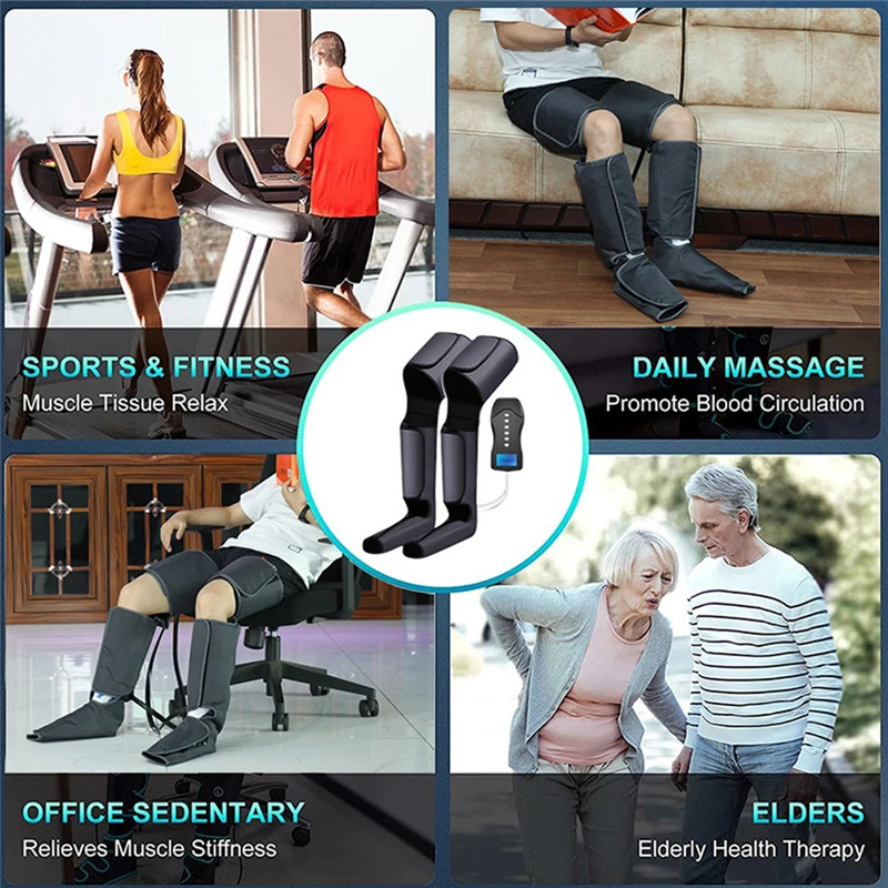 Home Air Wave Leg Massager Thigh Calf Shiatsu Hot Airbag Air Pressure Massage Hot Compress Leg Beauty Foot Massager