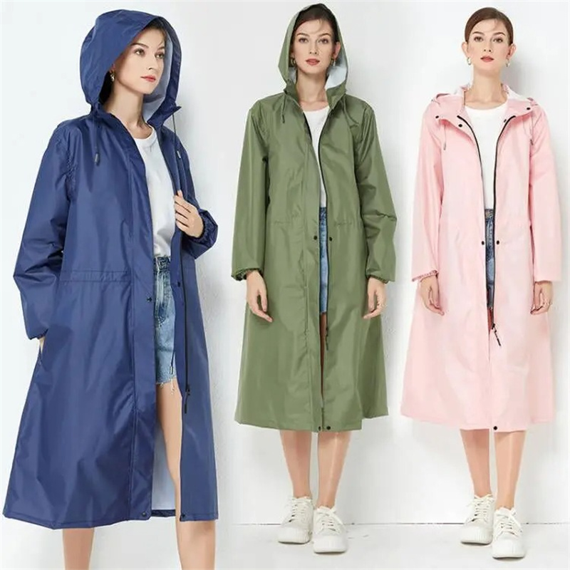 Long Raincoat Women Men Waterproof Windproof Hooded Rain Coat Jacket Cloak Motorcycle Bicycle Full Body Ladies' Ponchos