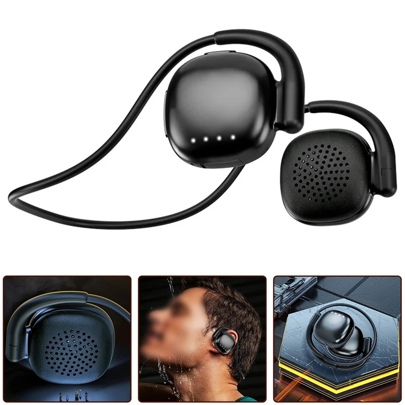 Sports Wireless Bluetooth Earphone HD Noise Reduction Air Conduction Headphones Stereo Earpiece Over-Ear Gaming Headset With Mic
