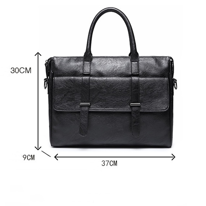 High Quality PU Leather Fashion Men Shoulder Bags Male Handbag Large Capacity Business Laptop Bag Office Briefcase Messenger Bag