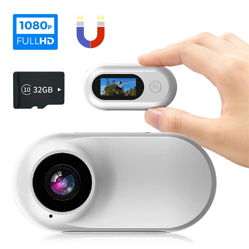 Action Anti Shaking Mini Camera 1080P HD Head Mounted Magnetic Thumb Camcorder Outdoors DV Sport Video Recorder Bike Helmet Cam