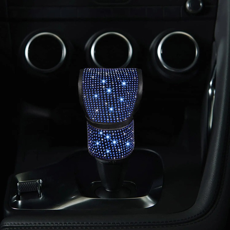 3pcs/set Car Steering Wheel Cover Gear Shift Cover Armrest Pad Universal 38cm Diamond Bling Steering Wheel Car Accessories