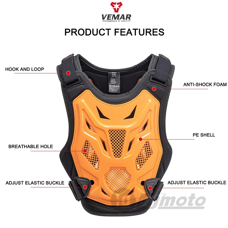 Professional Motorcycle Armor Vest Motorcycle Jacket Motocross Off-Road Racing Vest Dirt Bike Protective Gear Chest Protector