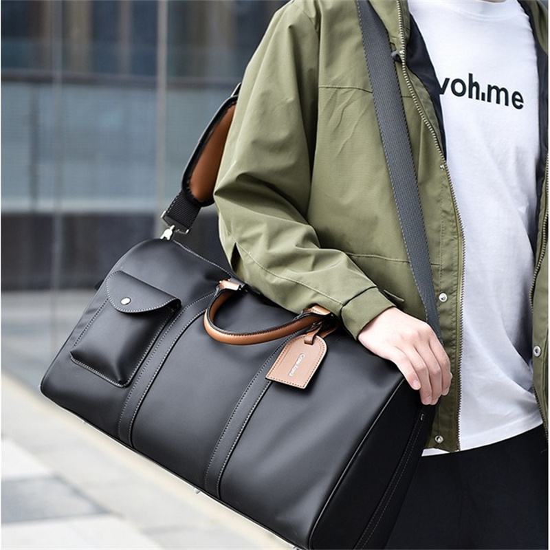 PU Leather Men Women Travel Bag Handbag Soft Leather Carry Hand Luggage Bags Large Capacity Travel Shoulder Bag Weekend Bags