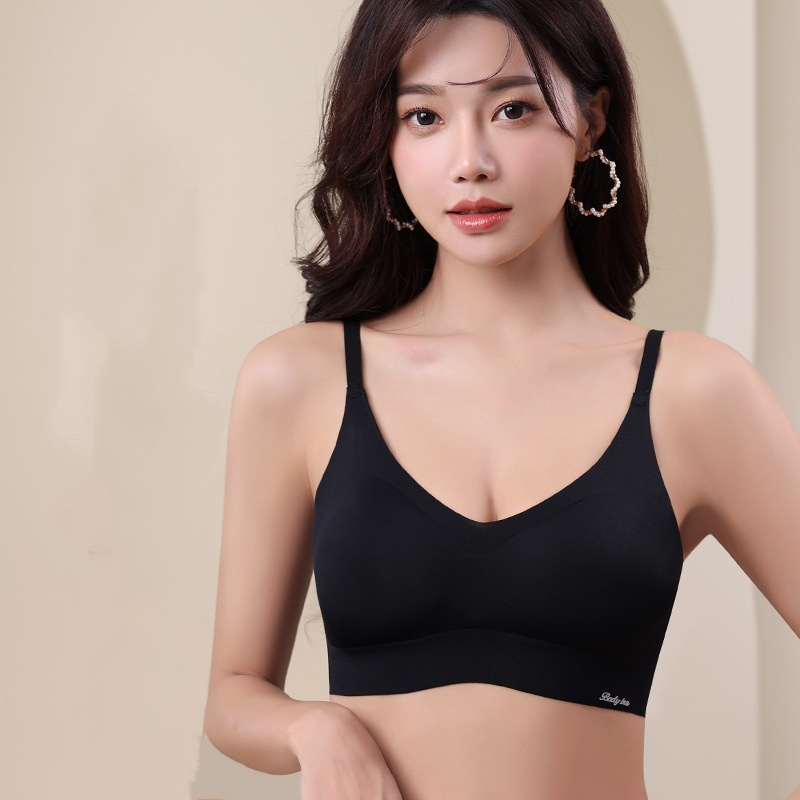 U-Shape Beauty Back Thin Strapes Sports Bra No Steel Ring Bras Backless Push Up Brasieres Underwear Women Top Bra With Chest Pad