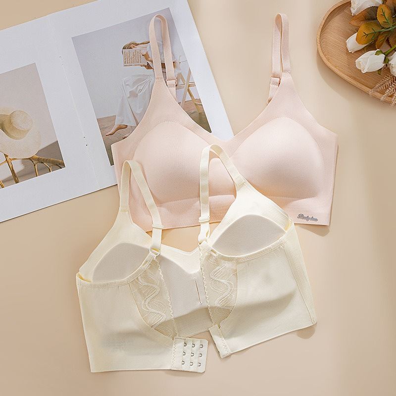 U-Shape Beauty Back Thin Strapes Sports Bra No Steel Ring Bras Backless Push Up Brasieres Underwear Women Top Bra With Chest Pad