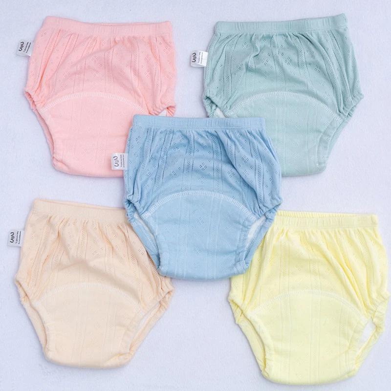 3pcs/set Cute Baby Waterproof Reusable Training Pants Cotton Baby Diaper Infant Shorts Nappies Panties Nappy Changing Underwear