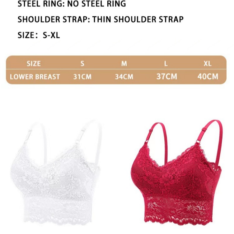 New Women Lace Bras Top Comfortable Bralette Female Hollow Out Wireless Lingerie Seamless Bra Solid Color Sexy Underwear Vest