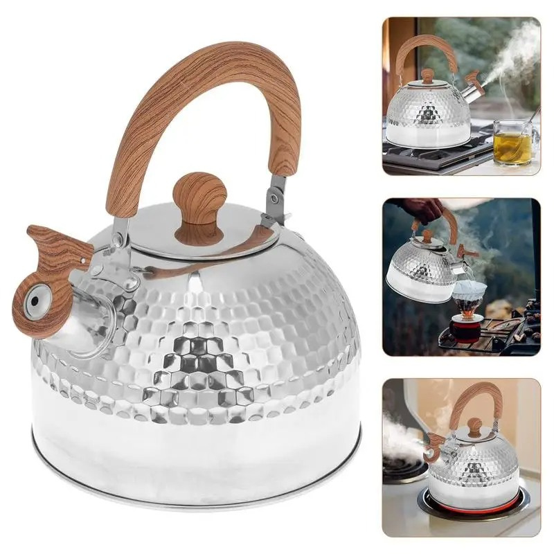 4L Stainless Steel Whistling Kettle Large Capacity Boiling Water Kettle for Induction Cooker Teapot Kitchen Cookwares Tea Kettle