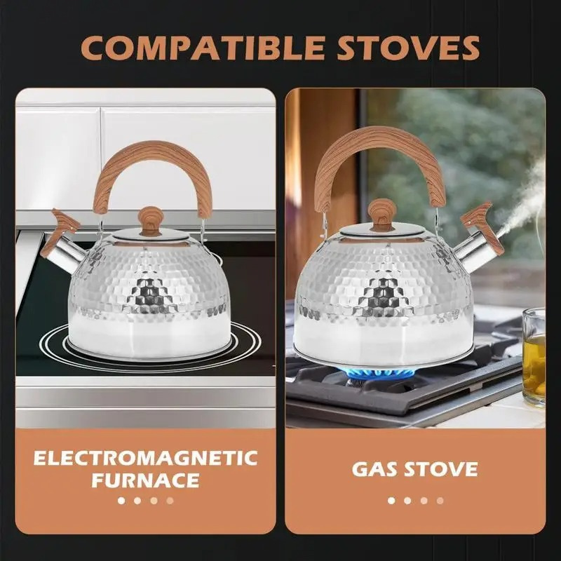 4L Stainless Steel Whistling Kettle Large Capacity Boiling Water Kettle for Induction Cooker Teapot Kitchen Cookwares Tea Kettle