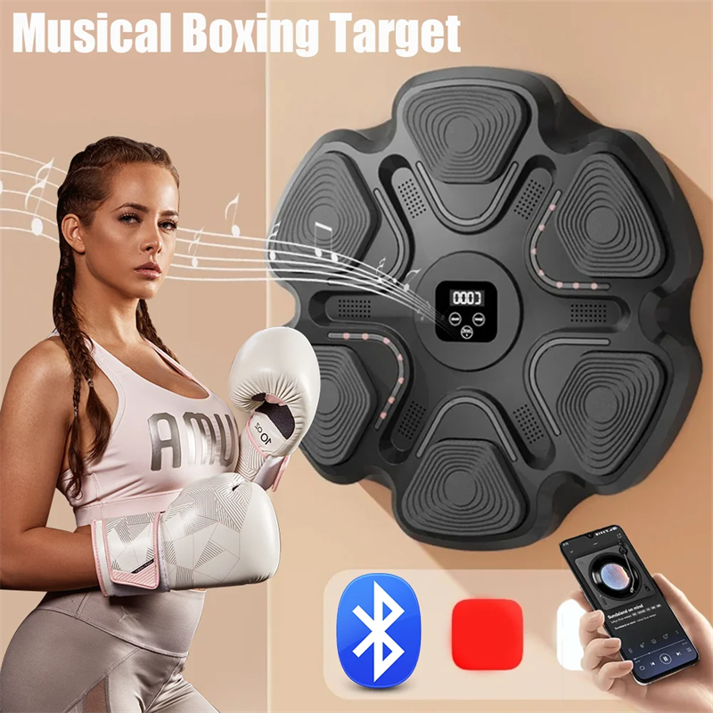 Music Boxing Machine Boxing Training Punching Equipment LED Lighted Smart Boxing Machine for Kids Adult Home Gym Boxing Exercise