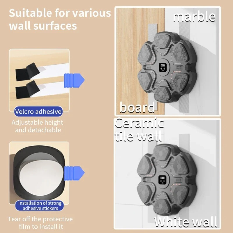 Music Boxing Machine Boxing Training Punching Equipment LED Lighted Smart Boxing Machine for Kids Adult Home Gym Boxing Exercise